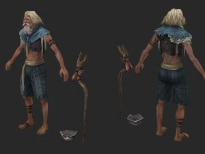 low poly 3d characters-away from 3D Model