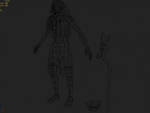 low poly 3d characters-away from Model 3D