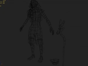 low poly 3d characters-away from 3D Model