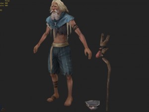 low poly 3d characters-away from Model 3D