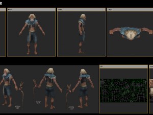 low poly 3d characters-away from Model 3D