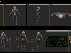 low poly 3d characters-away from 3D Model