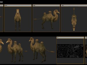 low poly 3d characters-camel 3D-Modell