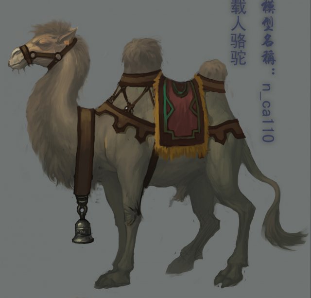 low poly 3d characters-camel 02 3D Model .c4d .max .obj .3ds .fbx .stl .blend 