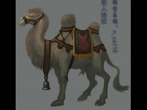 laag poly 3D-karakters-kameel 02 3D Model