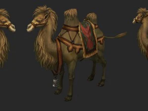 low poly 3d characters-camel 02 3D Model