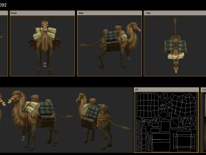 low poly 3d characters-camel 03 3D-Modell