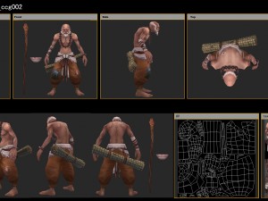 low poly 3d characters-lounge Modello 3D