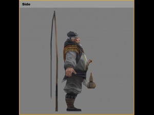 low poly 3d characters- groom zhao wuji 3D Model