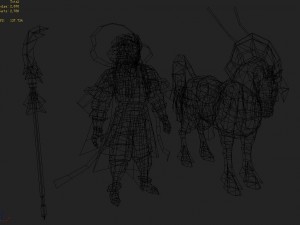 low poly 3d characters-horse ming wang 3D Модель