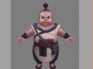 low poly 3d characters-miu bao Model 3D