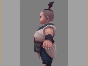 low poly 3d characters-miu bao Model 3D