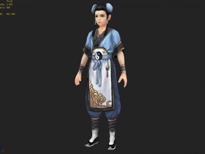 low poly 3d characters-bright moon 3D Model