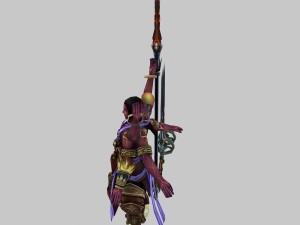 low poly 3d characters-three heads six arms 3D मॉडल