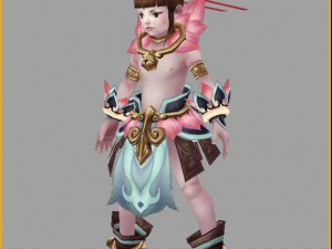 low poly 3d characters- where 01 Model 3D