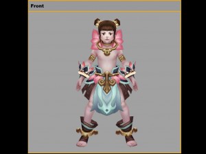 low poly 3d characters- where 01 Model 3D