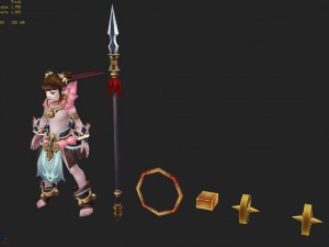 low poly 3d characters- where 01 Model 3D