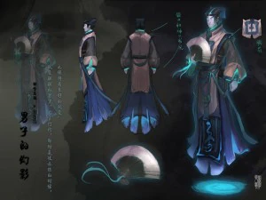 karakter 3d poli rendah - hantu pria Model 3D