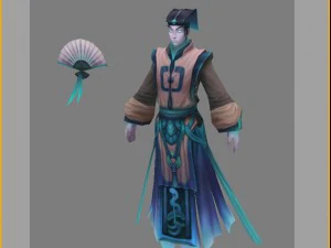low poly 3d characters - men phantom 3D Model