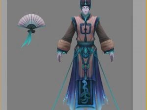 low poly 3d characters - men phantom 3D Model