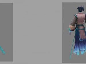 low poly 3d characters - men phantom 3D Model