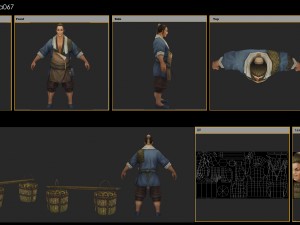 low poly 3d characters-refugees Model 3D