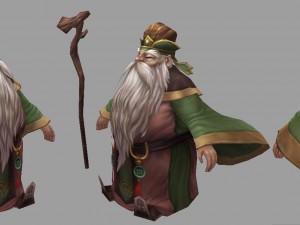 low poly 3d characters-pan silk land public Modelo 3D
