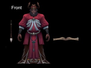 low poly 3d characters-judge Modello 3D