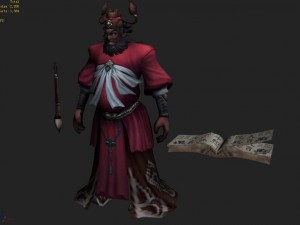 low poly 3d characters-judge Modello 3D