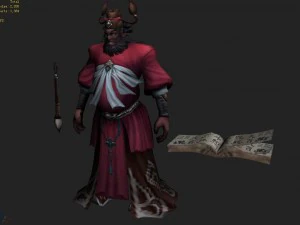 low poly 3d characters-judge 3D Model