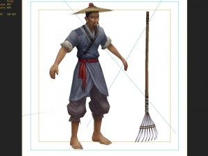 low poly 3d characters - pious villagers 3D Model