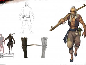 low poly 3d characters-woodcutter li ding Modelo 3D