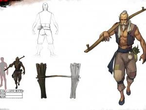 लो पॉली 3डी कैरेक्टर-वुडकटर ली डिंग 3D मॉडल