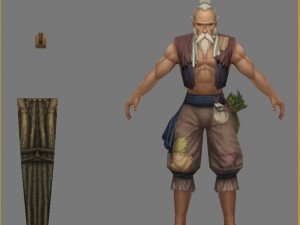 low poly 3d characters-woodcutter li ding 3D Model