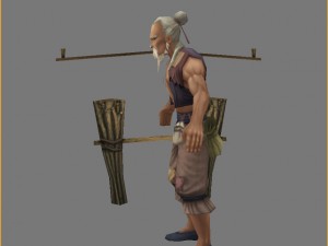 low poly 3d characters-woodcutter li ding 3D Model