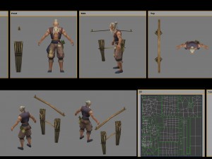 low poly 3d characters-woodcutter li ding 3D Model