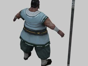 low poly 3d characters-tsing yi taoist 3D Model