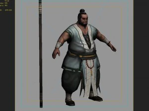 low poly 3d characters-tsing yi taoist 3D Model
