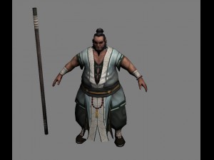 low poly 3d characters-tsing yi taoist 3D Model