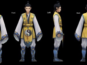 low poly 3d characters-breeze Modello 3D
