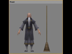 low poly 3d characters - sweeping Modelo 3D