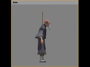 low poly 3d characters - sweeping 3D Model