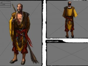 낮은 폴리 3d 캐릭터-스님 3D 모델