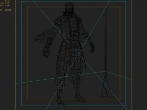 low poly 3d characters-monk 3D Model