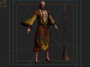 low poly 3d characters-monk Modèle 3D