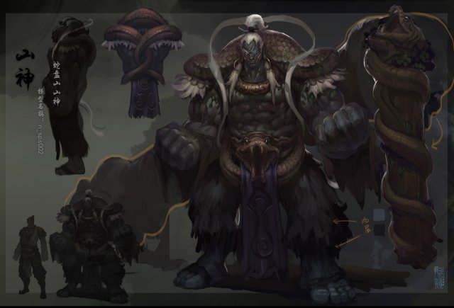 low poly 3d characters - mountain god 3D-Modell .c4d .max .obj .3ds .fbx .stl .blend 