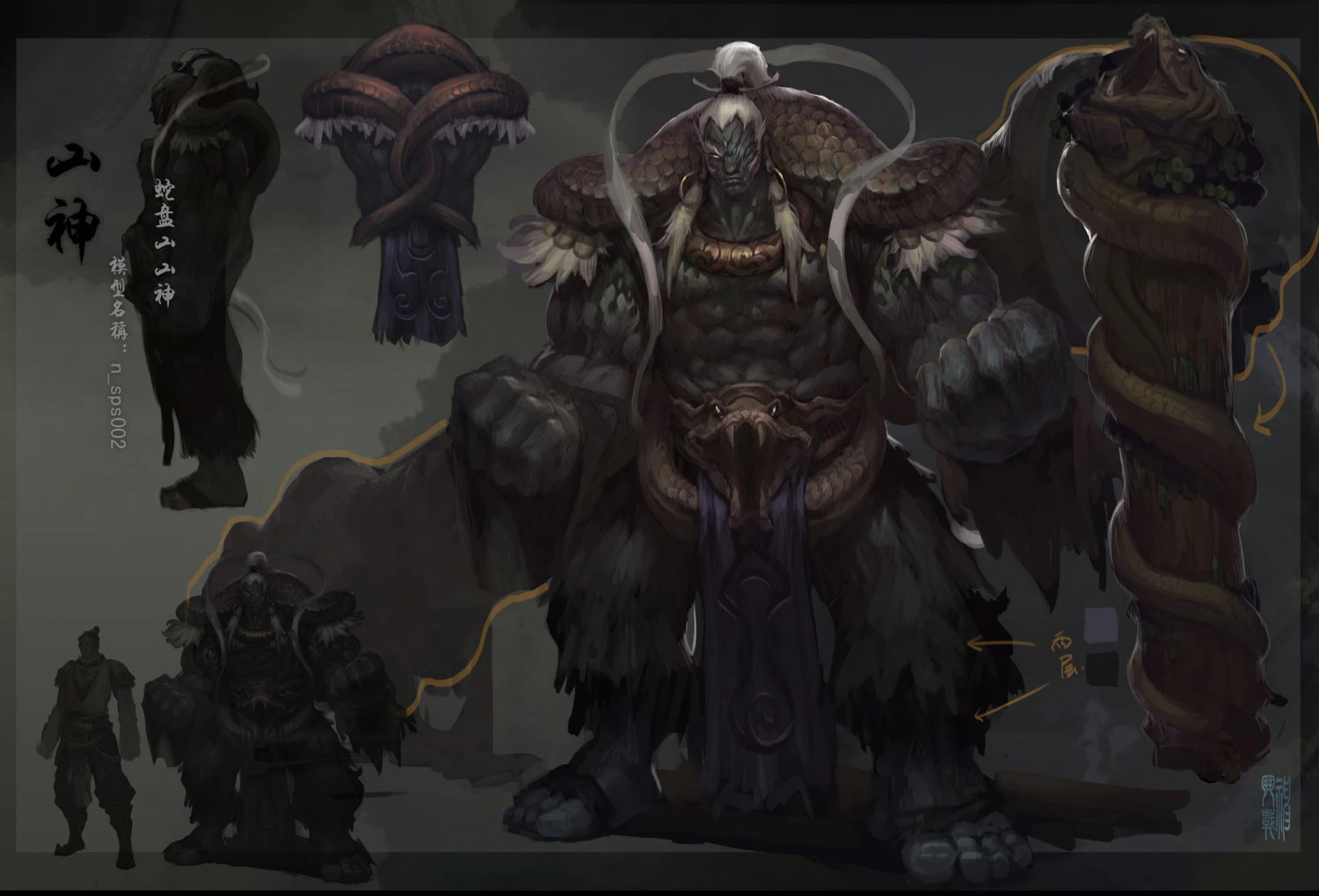 low poly 3d characters - mountain god 3D Model .c4d .max .obj .3ds .fbx .stl .blend