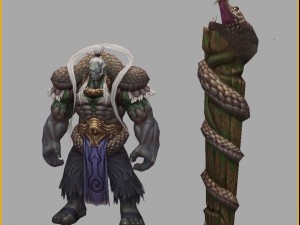 low poly 3d characters - mountain god 3D-Modell