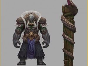 low poly 3d characters - mountain god 3D-Modell