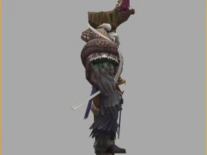 low poly 3d characters - mountain god 3D Model